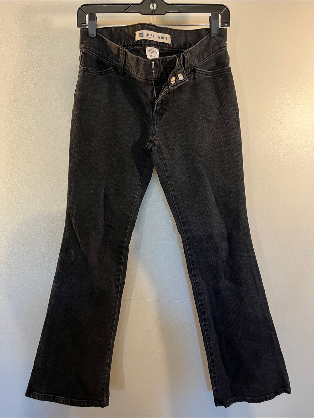 GAP Black Flared Ultra Low Rise Jeans